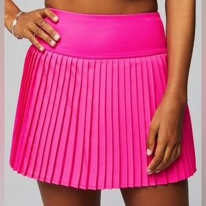Fabletics MIAMI PINK NEON Hot Shot Pleated Skirt